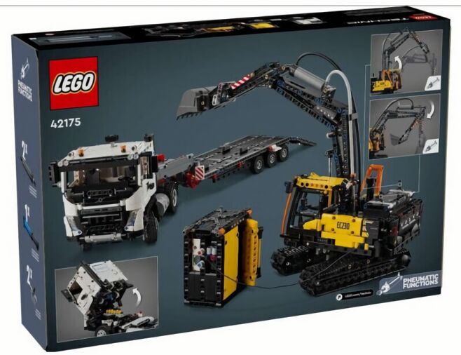 (EU) Конструктор-автомобиль LEGO Technic Грузовик Volvo FMX и электрический экскаватор EC230 (42175)