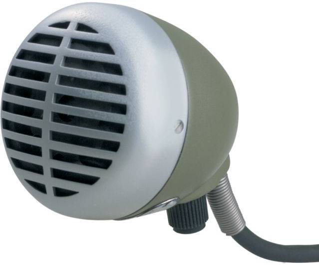 

(EU) Микрофон для губной гармошки Shure 520 DX "Green Bullet" Harmonica Microphone
