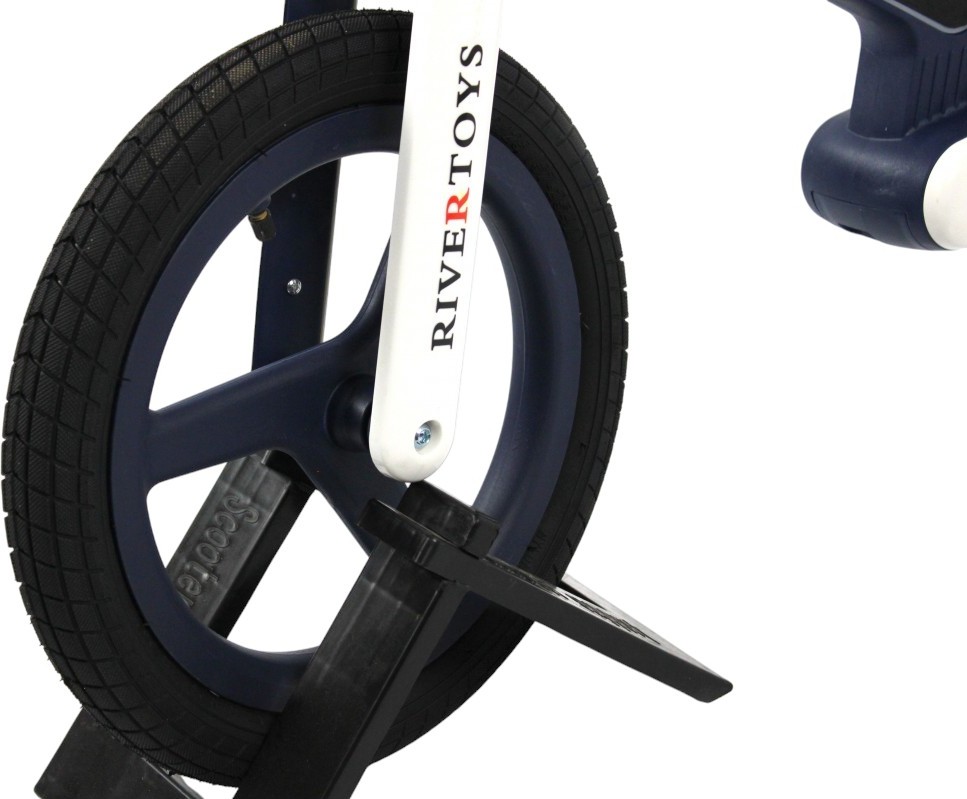 Детский беговел RiverToys (HB-003) сине-(белый)