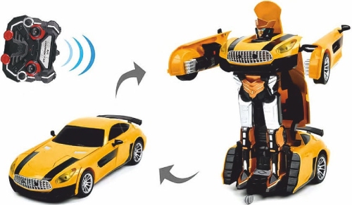 Радиоуправляемый робот JiaQi трансформер спортивная машина (JQ6612-YELLOW)