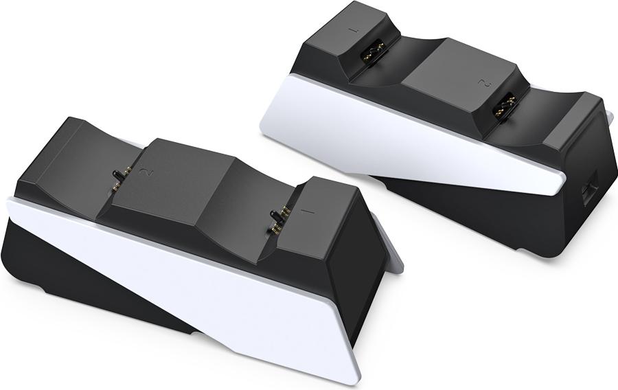 Зарядная станция DOBE для 2-х геймпадов Sony Dualsense (белая) (TP5-0523)
