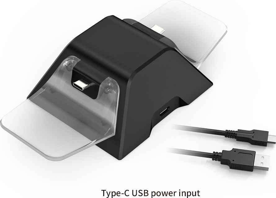 Зарядная станция DOBE для 2-х геймпадов Sony Dualsense (белая) (TP5-0528)