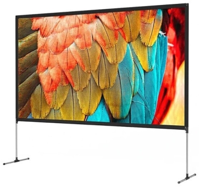 (EU) Аксессуар для проектора BlitzWolf BW-VS6 (100", экран портативный рулонный, 16:9 матовый 4K), Чёрный, Белый