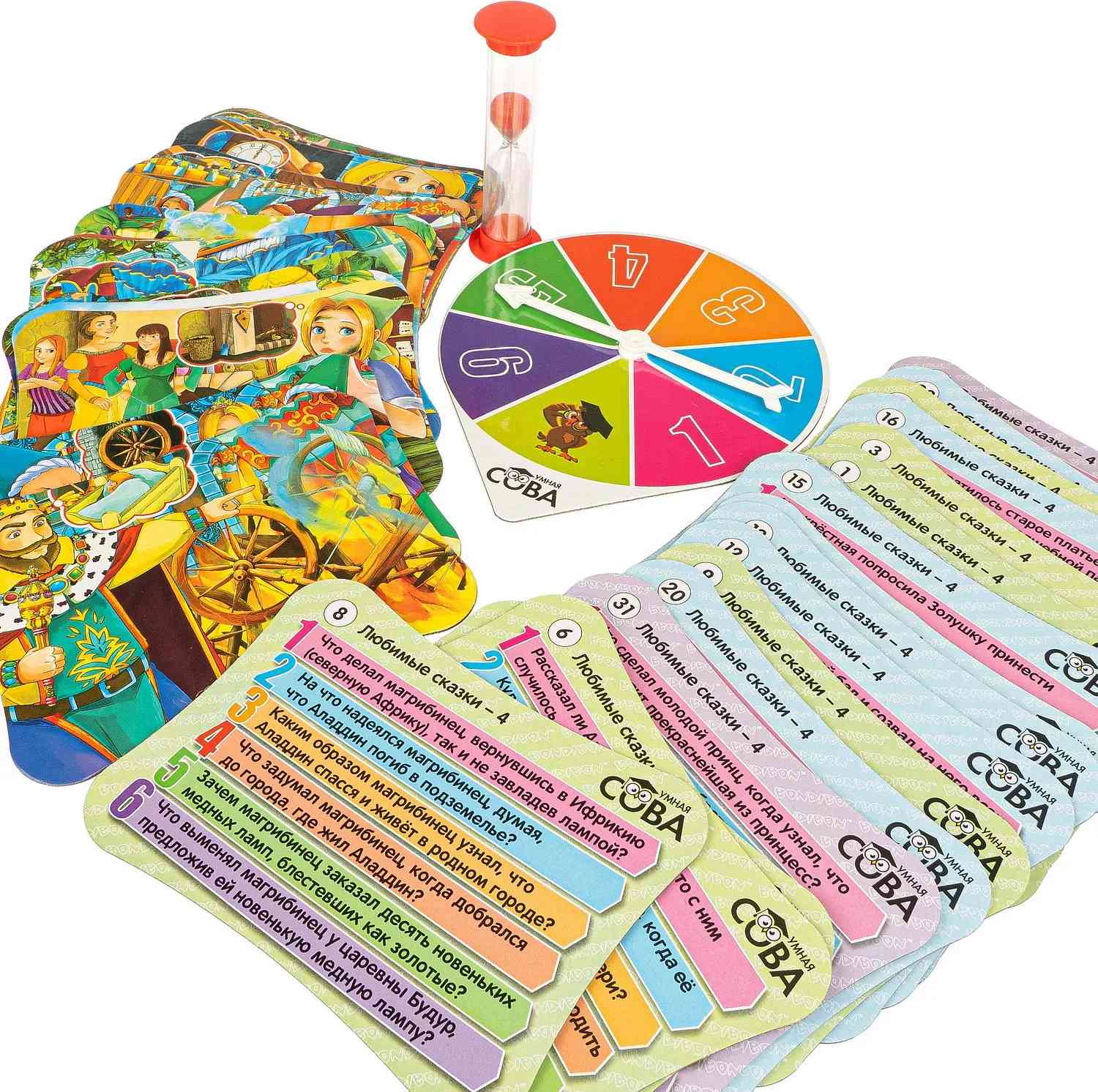 (EU) Настольная игра Bondibon Игра-викторина Умная Сова «Любимые сказки 4»