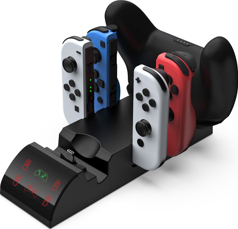 Зарядная док-станция DOBE «6 в 1» для Nintendo Switch (белая) (TNS-19035)