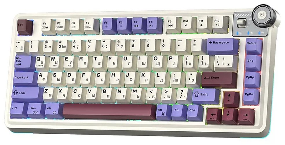 Клавиатура AULA AU75 Star Vector свитчи РУС, Бежевая