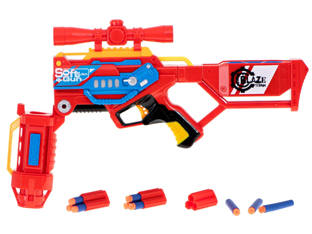 Автомат Blaze Storm с мягкими пулями (тройной выстрел), Zecong Toys ZC7068