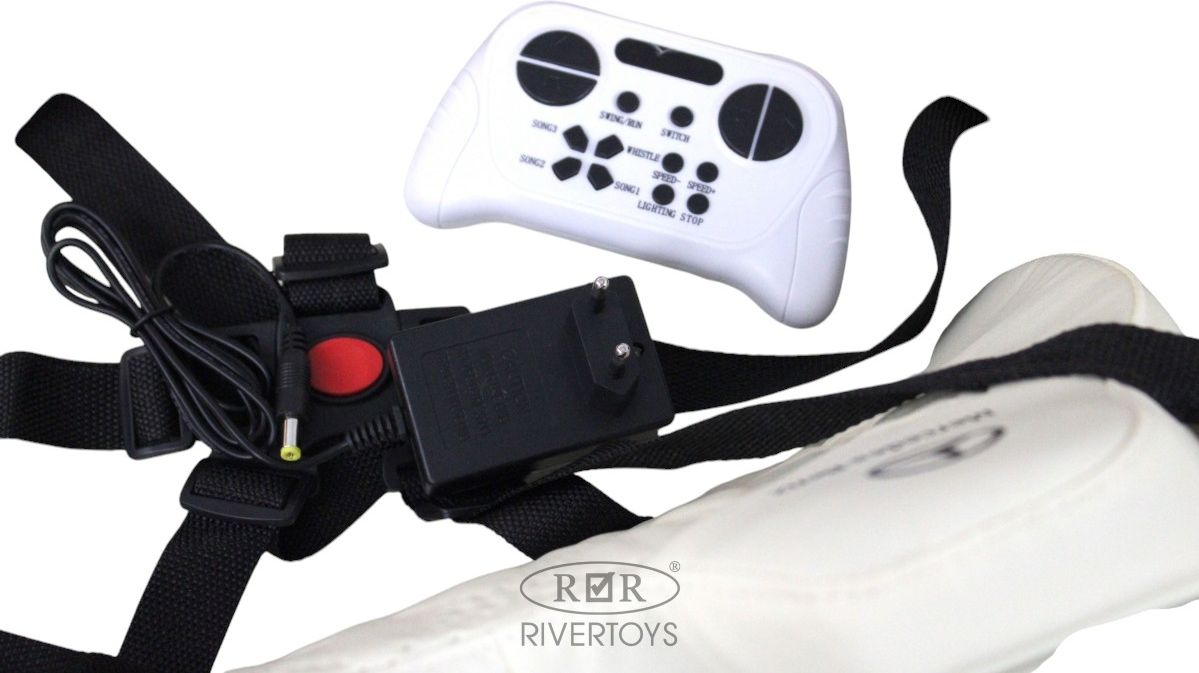 Детский электромобиль RiverToys (М333БХ-BLUE-GLANEC) синий глянец