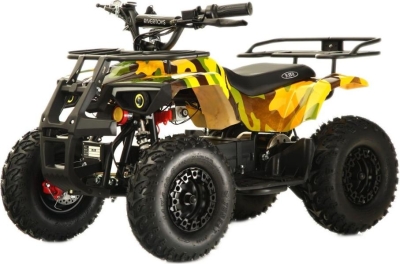 Детский электроквадроцикл RiverToys TIKI LUX желтый камуфляж