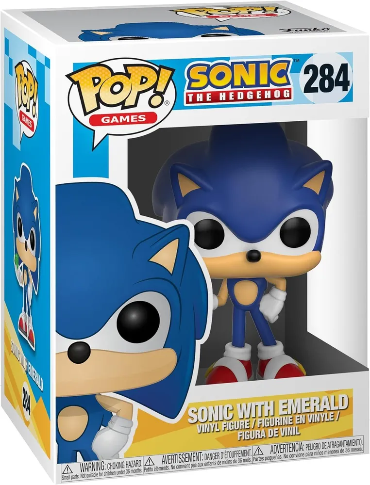 Фигурка Funko Pop! Games: Sonic The Hedgehog - Sonic with Emerald (284)