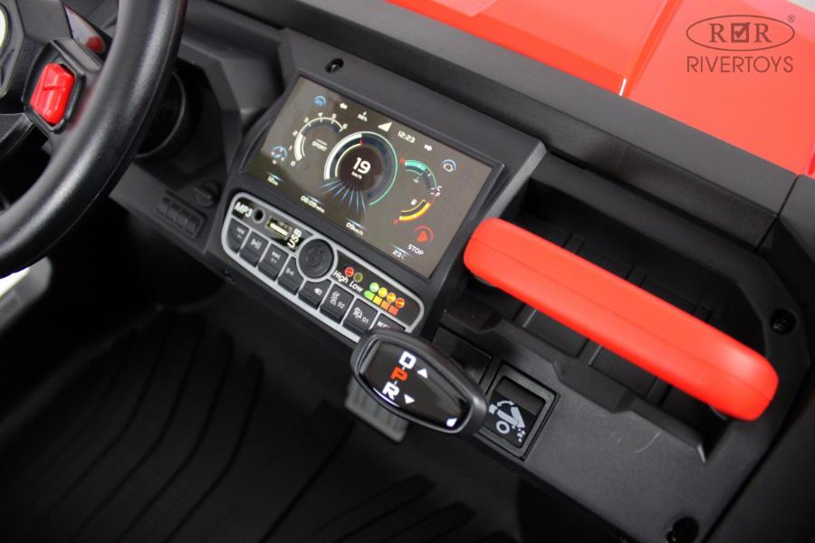 Детский электромобиль RiverToys H005HH красный