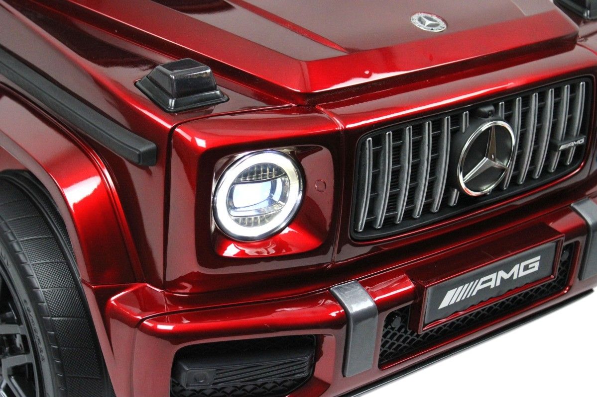 Детский электромобиль RiverToys Mercedes-Benz G63 (Mercedes-AMG-G63-K999KK-CHERRY-GLANEC) вишневый глянец