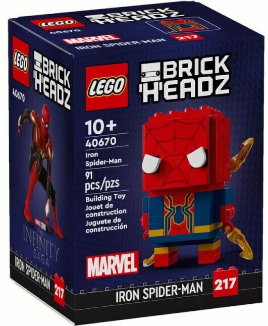 (EU) Игрушка-конструктор LEGO Brick Headz Железный Человек-паук (40670 )