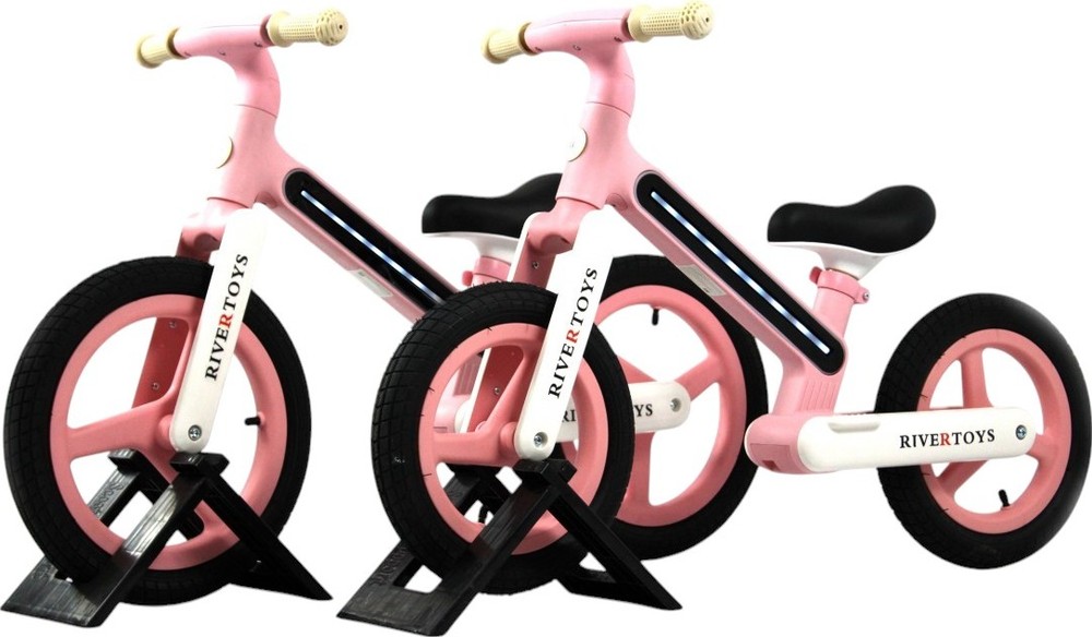 Детский беговел RiverToys (HB-003) (розовый)