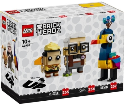 (EU) Конструктор LEGO Brick Headz Disney Pixar Карл, Рассел и Кевин (40752)