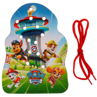 Игрушка деревянная Щенячий Патруль шнуровка  17*13 см Буратино в кор.50шт PAWPET-16