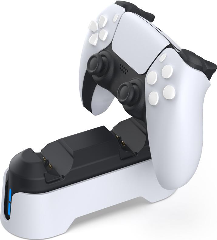 Зарядная станция DOBE для 2-х геймпадов Sony Dualsense (белая) (TP5-1501S)