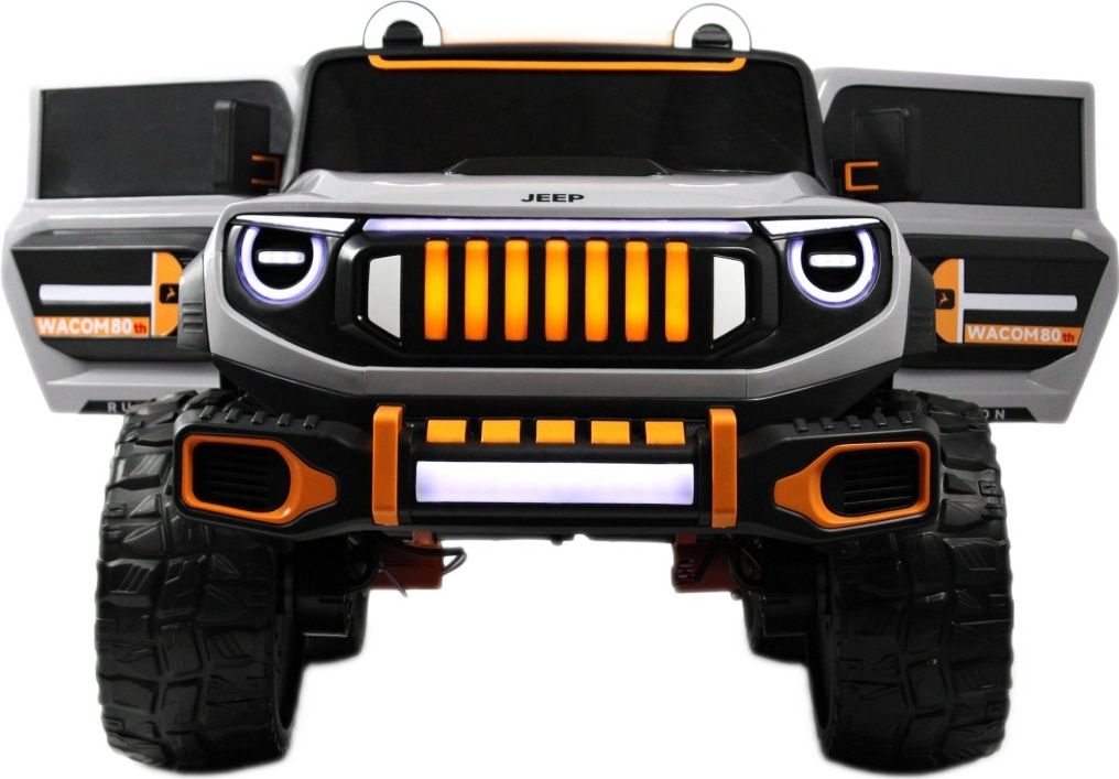 Детский электромобиль RiverToys E007EE серо-оранжевый