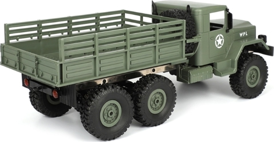 Радиоуправляемая модель WPL военный грузовик 6WD (1к16) KIT зеленый (B-16KM-G)