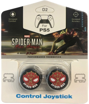 Высокие накладки на стики CQC Marvel Spider-Man Miles Morales для геймпада DualSense (чёрный)