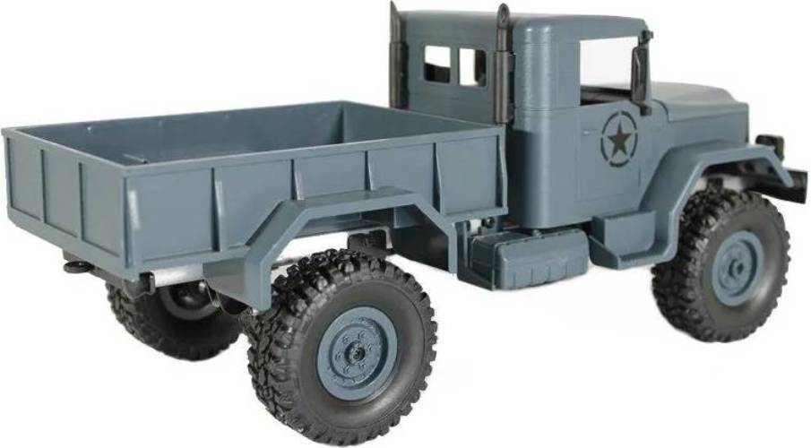 Радиоуправляемая модель MN Model военный грузовик MN-35G 4WD (1к16) серый (MN-35G)