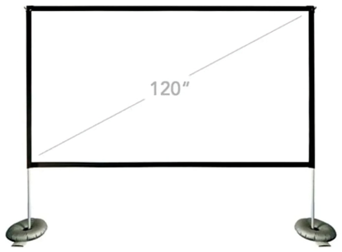(EU) Аксессуар для проектора Iggual IGG318126 (экран 120", складной, портативный, 16:9, 265x149 см) , Белый