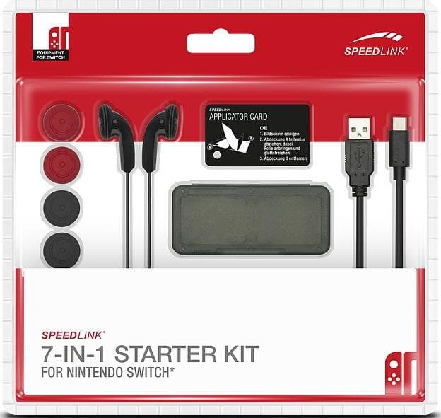 Набор аксессуаров STARTER KIT SpeedLink 7в1 для Nintendo Switch (SL-330600-BK)