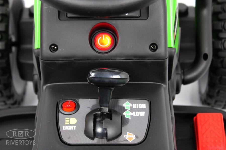 Детский электромобиль RiverToys H444HH зеленый