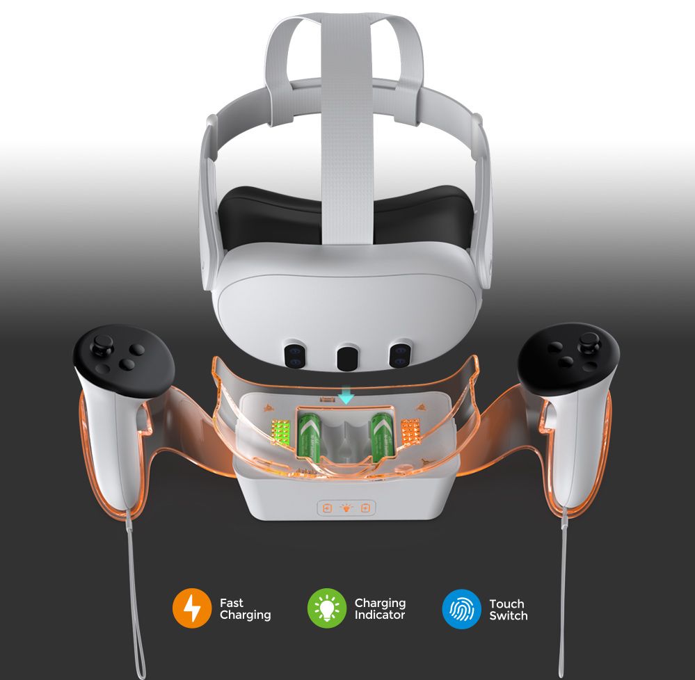 Зарядная подставка DOBE для Qculus Quest 3 (TY-3835)