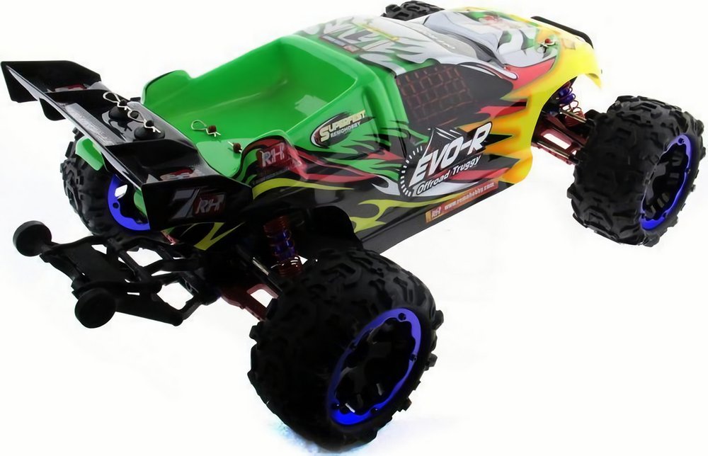 Радиоуправляемая трагги Remo Hobby EVO-R Brushless (зеленая) 4WD 2.4G 1/8 RTR (E666-003)