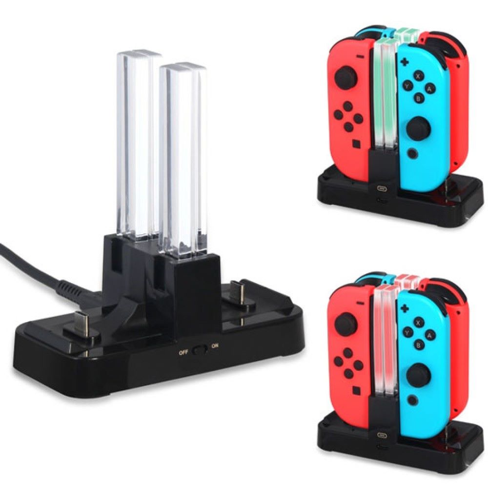 Зарядная док-станция DOBE для 4-х контроллеров Joy-Con Nintendo Switch (TNS-1756)