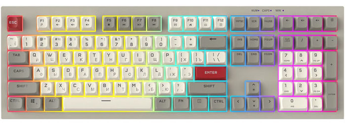 Клавиатура Ritmix RKB-508BL, Серая