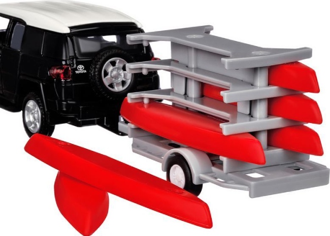 Машина АВТОПАНОРАМА Toyota FJ Cruiser c прицепом с досками для серфинга (JB1251174)