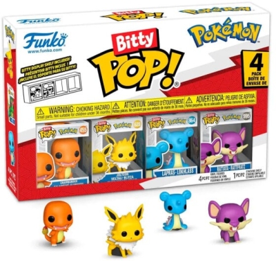 (EU) Фигурка Funko POP! Bitty POP!: Charmander, Jolteon, Lapras, Rattata (4-Pack) (81133)