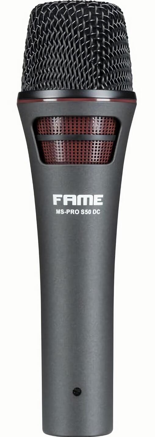 

(EU) Динамический вокальный микрофон Fame MS-PRO S50 DC, кардиоидная направленность