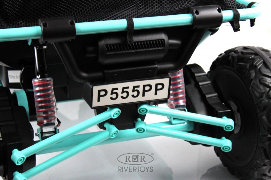 Детский электромобиль RiverToys P555PP светло-зеленый