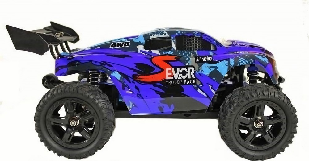 Радиоуправляемая трагги Remo Hobby S EVO-R Brushless (синяя) 4WD 2.4G 1/16 RTR (E594-003)