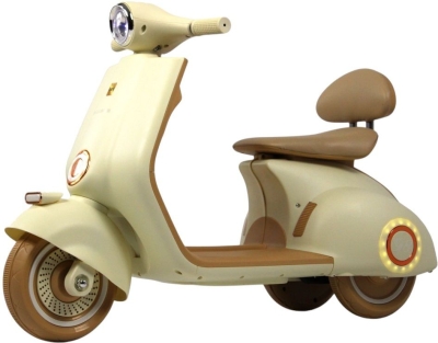 Детский электроскутер RiverToys (K444PX-A-BEIGE) бежевый