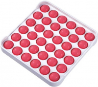 Игрушка POP IT "Квадрат" антистресс (тактильная, сенсорная) в пластиковом корпусе (красный)