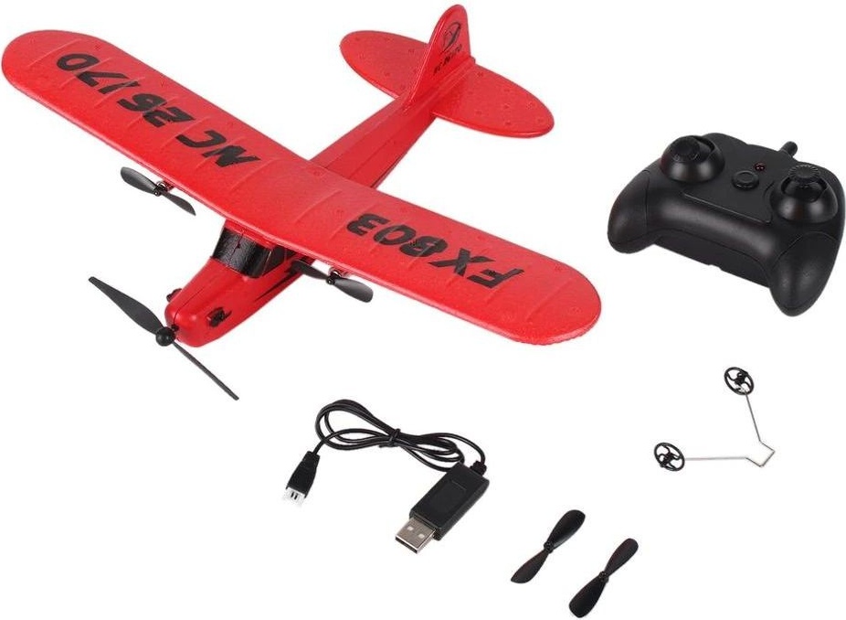Радиоуправляемая модель Fei Xiong самолёт Piper Cub J3 для начинающих (FX803) Red