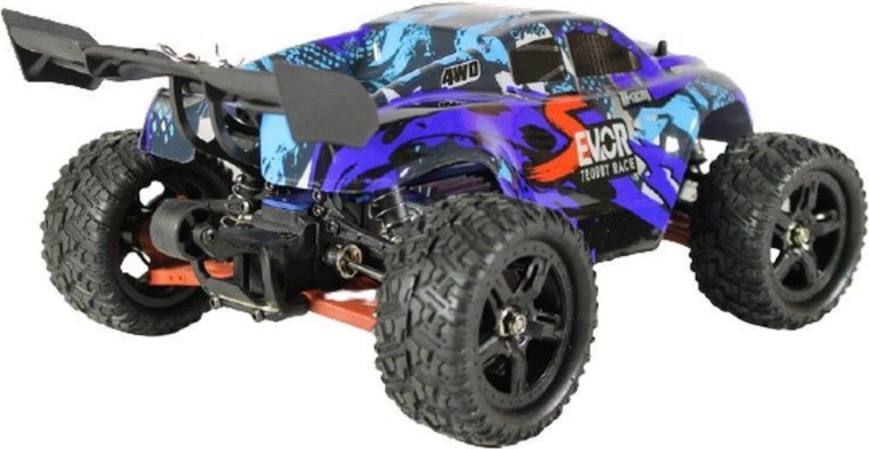 Радиоуправляемая модель Remo Hobby трагги S EVO-R Brushless UPGRADE V2.0 4WD (1к16) синяя (RH1665UPGV2-BLUE)