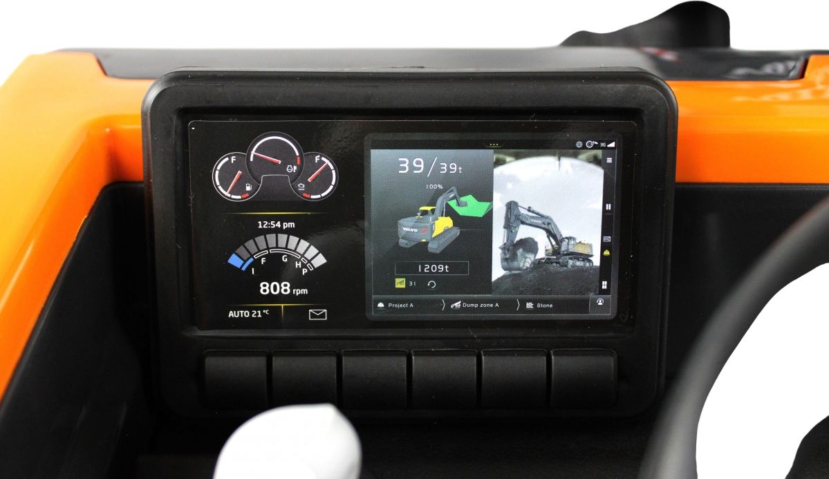 Детский электромобиль RiverToys трактор Volvo (Y444YY) оранжевый