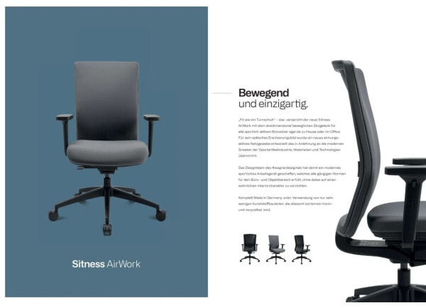 (EU) Офисное кресло Sitness AIRWORK G, 241552358, Чёрное