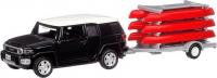 Машина АВТОПАНОРАМА Toyota FJ Cruiser c прицепом с досками для серфинга (JB1251174)