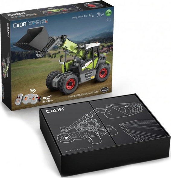 Радиоуправляемый конструктор Double E Cada Technics бульдозер-погрузчик (1469 деталей)(C61051W)
