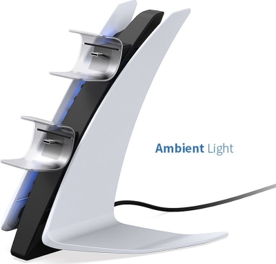 Вертикальная зарядная станция DOBE для 2-х геймпадов Sony Dualsense (TP5-0557)