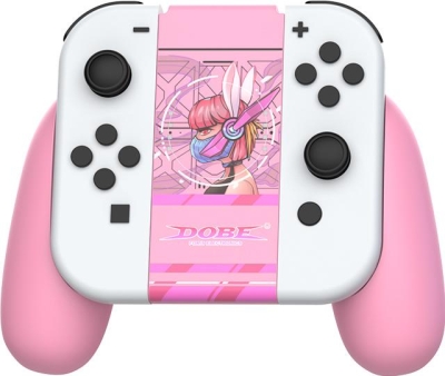 Подзаряжающий держатель DOBE для Nintendo Switch Joy-Con (розовый) (iTNS-2145)
