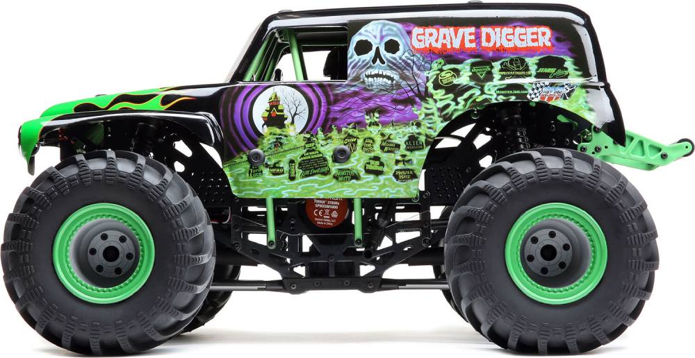 Радиоуправляемая модель монстр Losi LMT Solid Axle Grave Digger 4WD RTR 1к10 (LOS04021T1)
