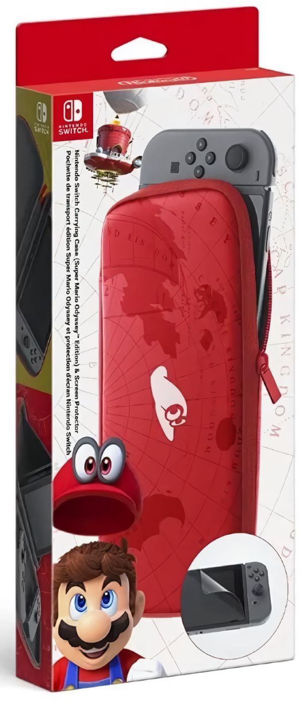 Чехол и защитная плёнка Mario Odyssey для Nintendo Switch (HAC-A-PSSAF) (JPN)