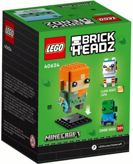(EU) Конструктор LEGO Brick Headz Майнкрафт: Алекс (40624)